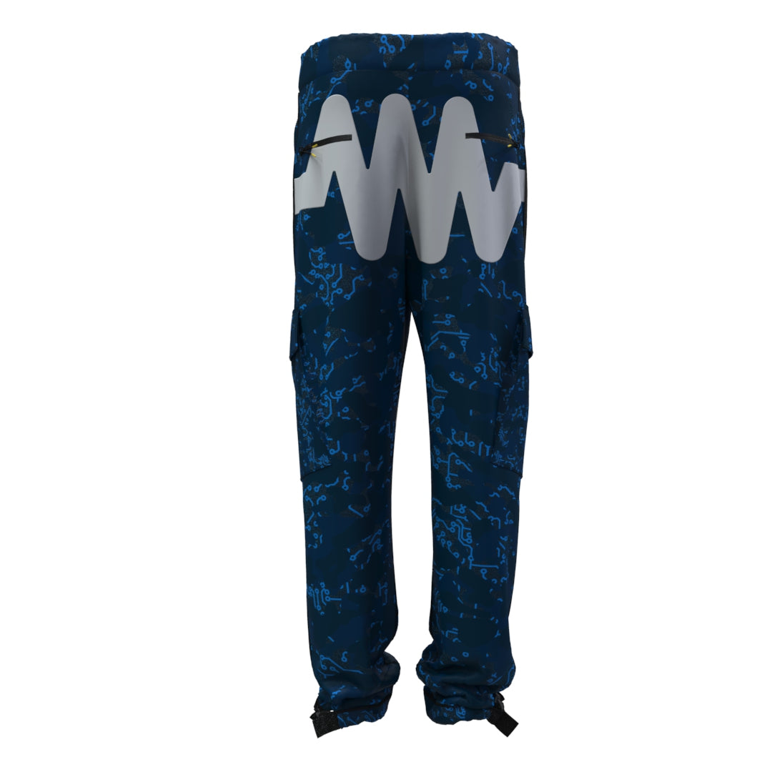 Electric Blue Cargo Pants Woman