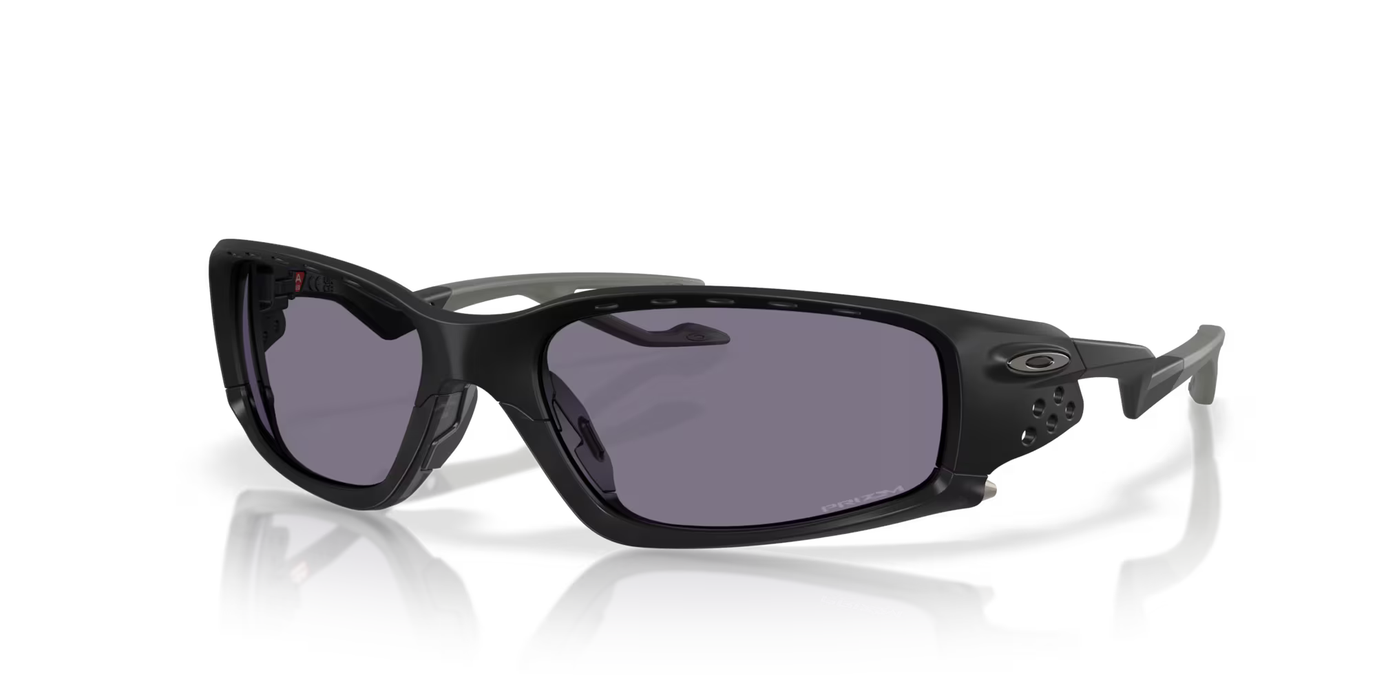 The Plantaris SQ Matte Black sports sunglasses by Machina - Wearable Technology feature square lenses and an angular frame, displayed on a white background.