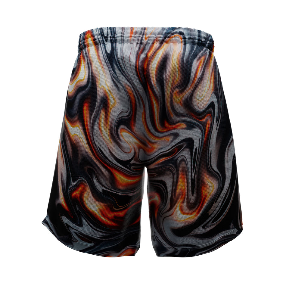 CHROMED FLAMES SHORTS