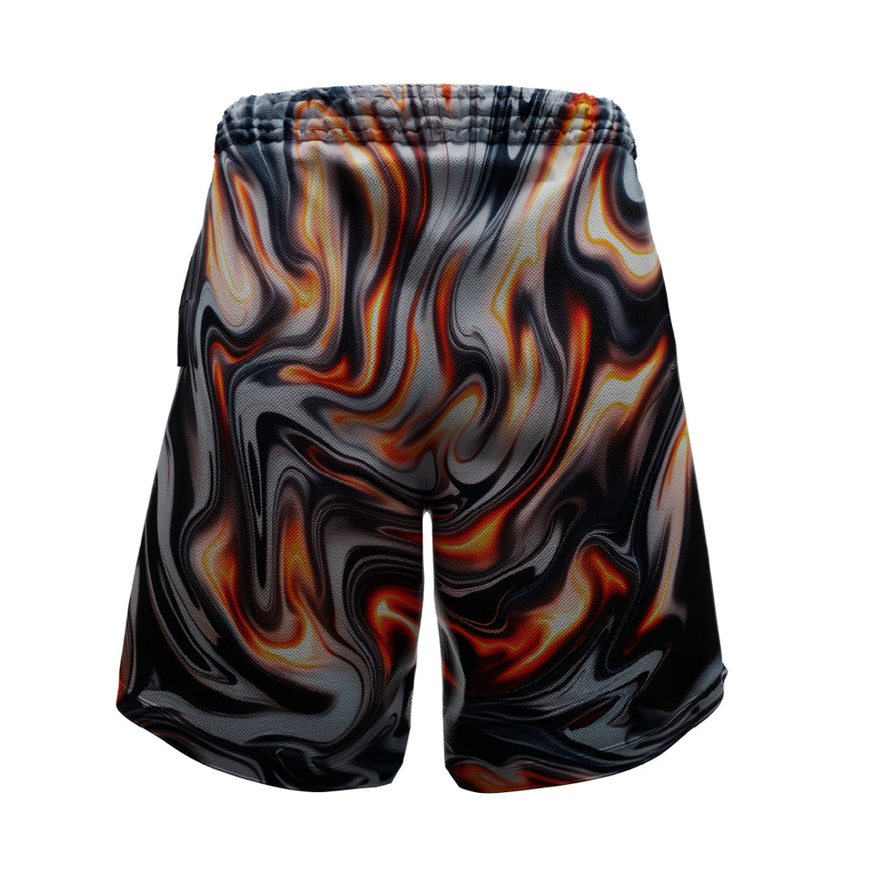 CHROMED FLAMES SHORTS