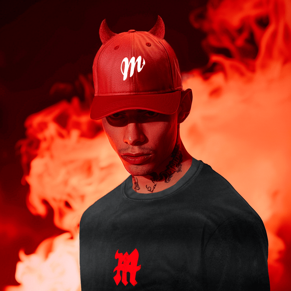 Horns Baseball Cap Diablo Red