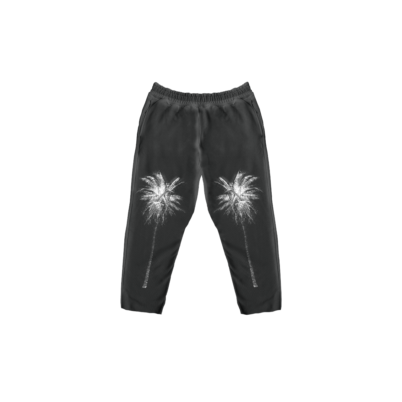 Crafted by Machina - Wearable Technology, the El Vigilante jogger pants are made from French terry cotton and feature white palm tree prints on each leg for a tropical flair. With an elastic waistband, they provide a relaxed fit, making them ideal for the comfort and style of nature's watchful protector.