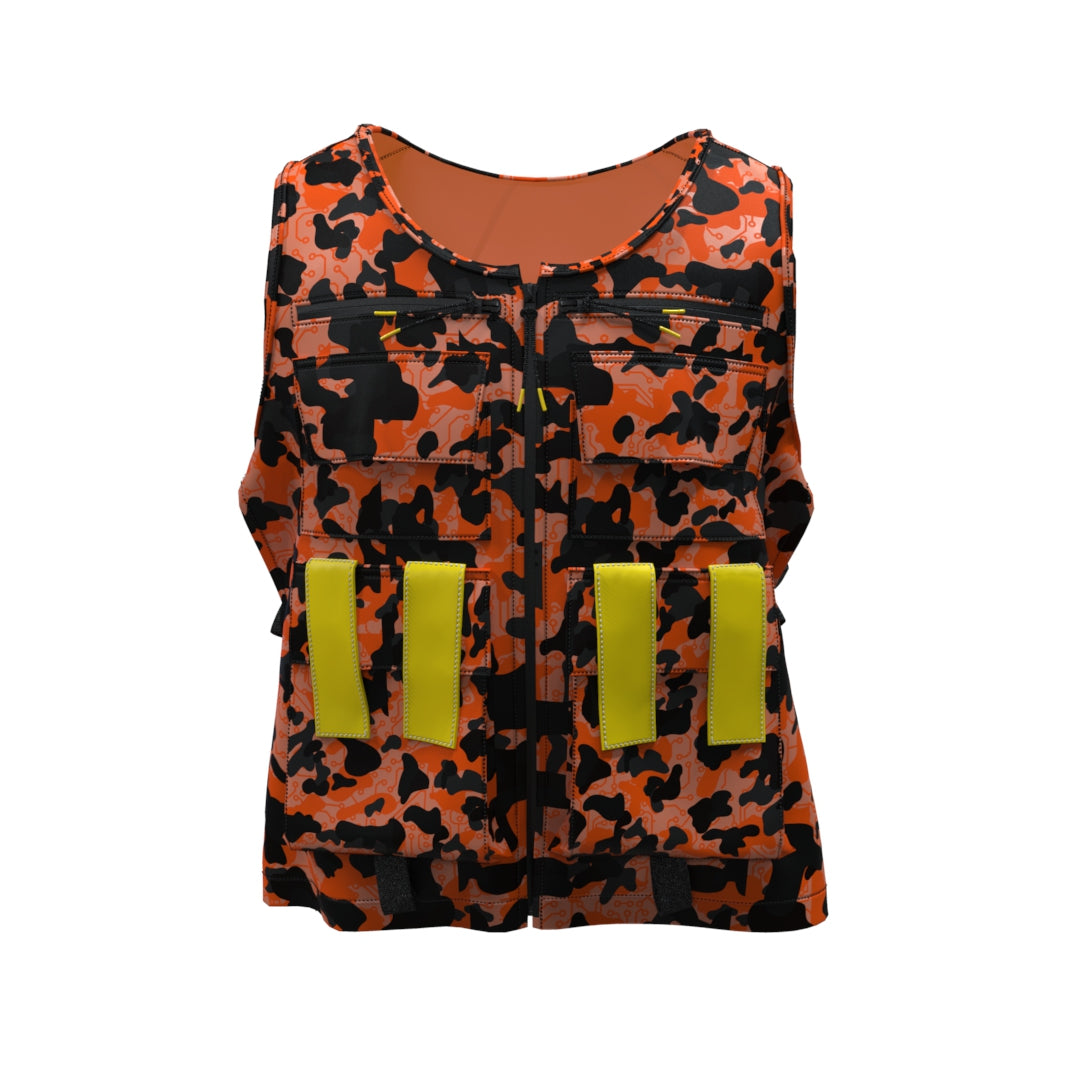 Orange Camo Technical Vest