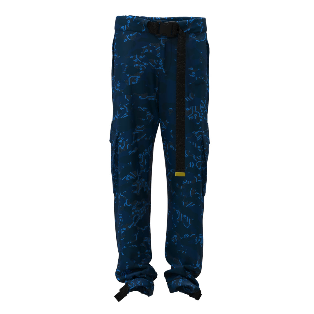 Electric Blue Cargo Pants Woman