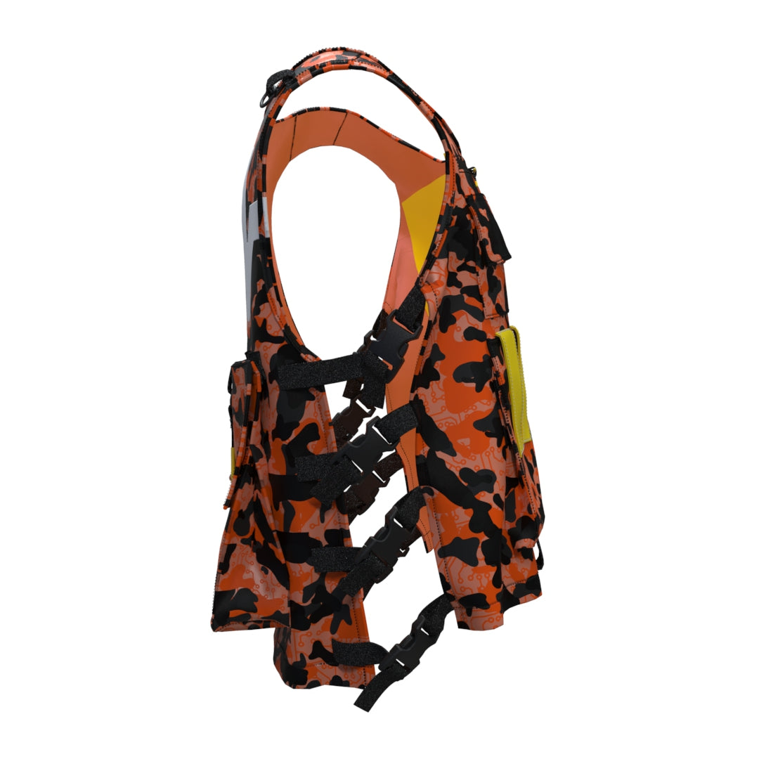 Orange Camo Technical Vest