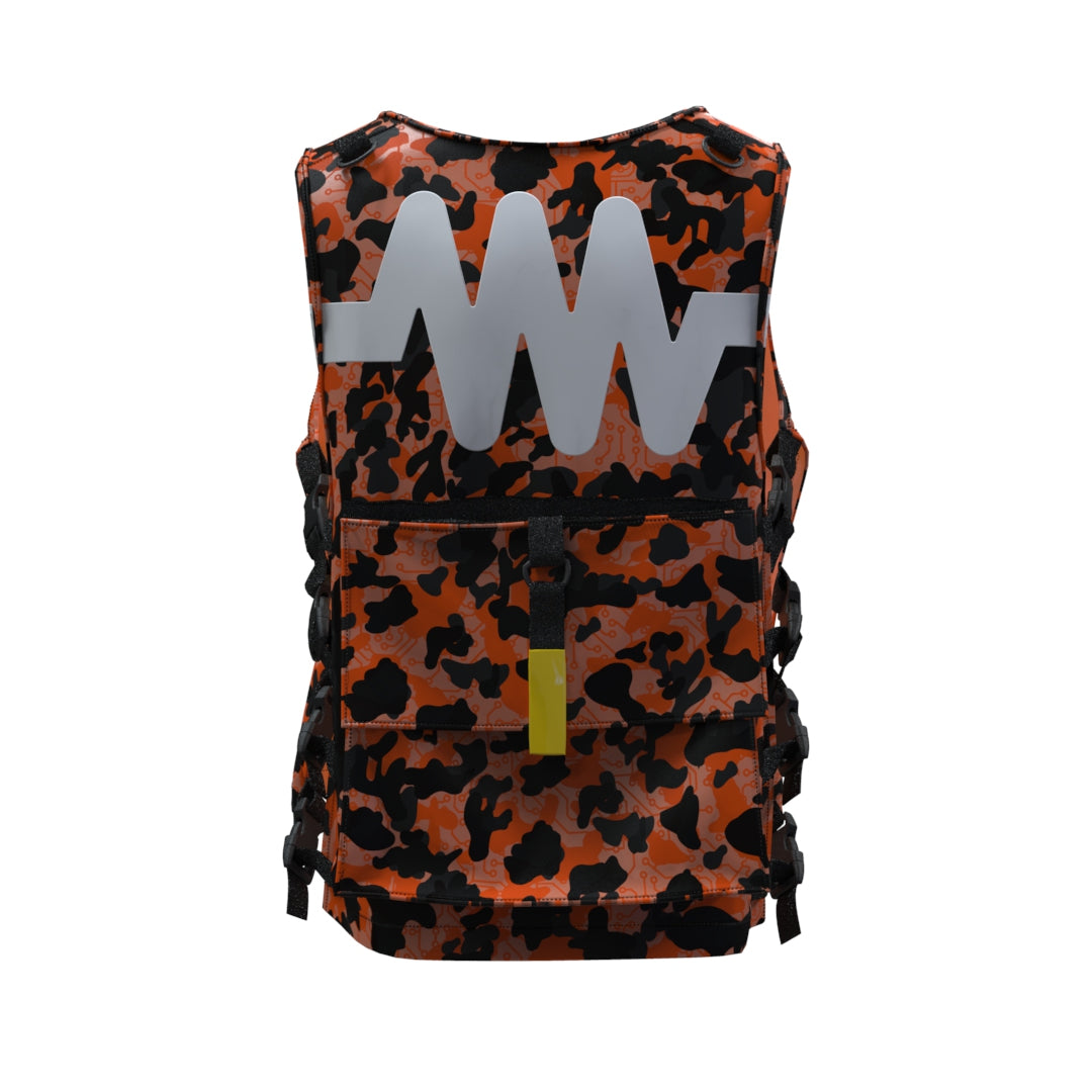 Orange Camo Technical Vest