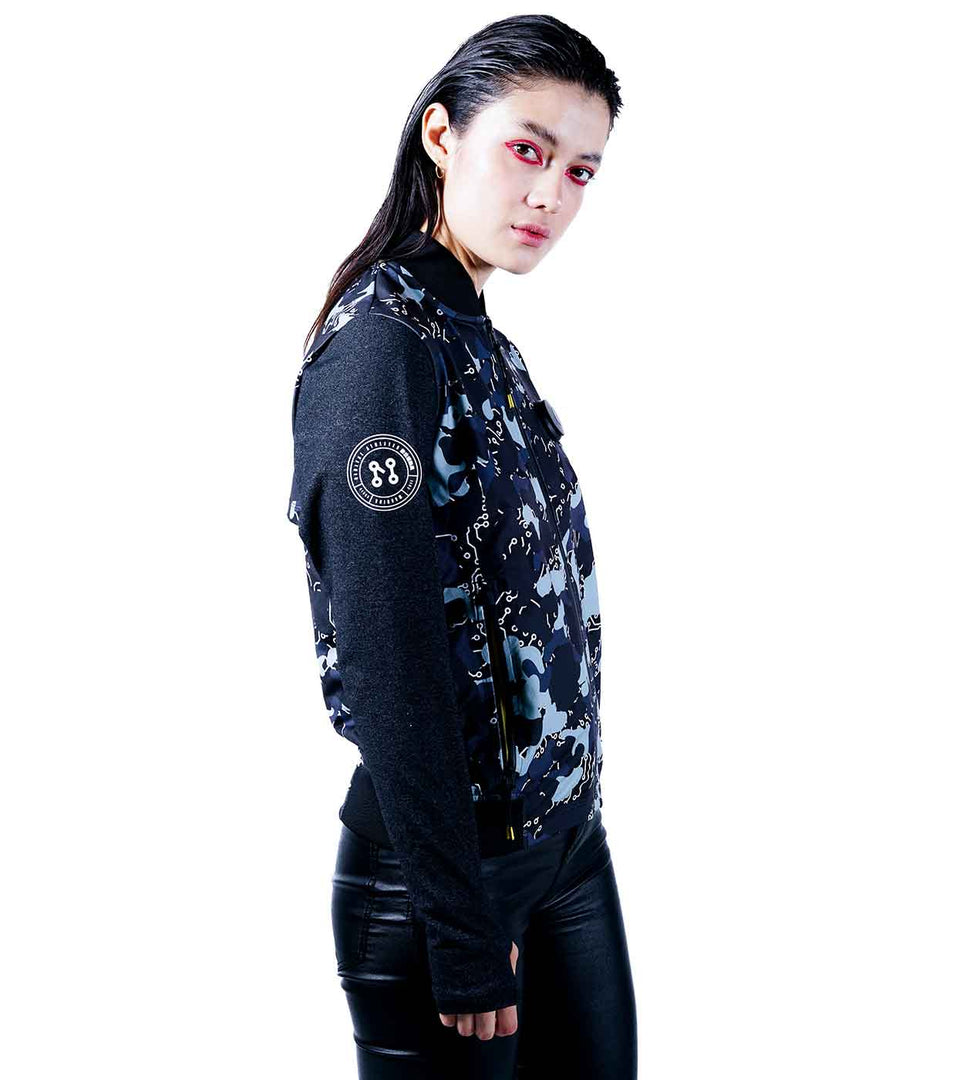 camo bomber jacket womens